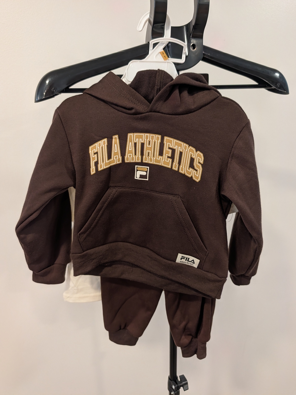 Fila Kids Brown 'Fila Athletics' Hoodie & Bottoms 3 Piece Set